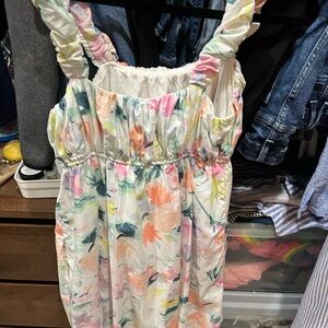 ABERCROMBIE & FITCH WATERCOLOR FLORAL MINI DRESS IN SIZE Large